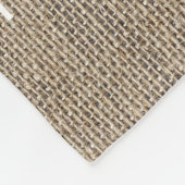 ヴィンテージの木の確立される素朴なバーラップの姓 フリースブランケット (角)