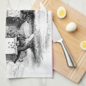 ヴィンテージの木の蜂は台所タオルを巣箱に集めます キッチンタオル (四つ折り)