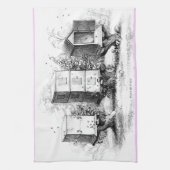 ヴィンテージの木の蜂は台所タオルを巣箱に集めます キッチンタオル (縦)