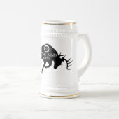 ヴィンテージの木びき台LHRビールステイン ビールジョッキ (正面右)