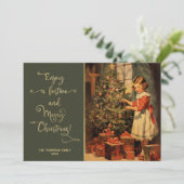 ヴィンテージの木を準備している少女 シーズンカード (スタンド正面)