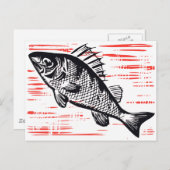 ヴィンテージの木切り ポストカード (正面/裏面)