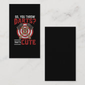 ヴィンテージの木工ダーツ斧投げユーモア 名刺 (正面/裏面)