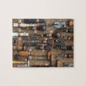 ヴィンテージの木工用革クラフトキッチンツール ジグソーパズル (横)