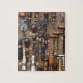 ヴィンテージの木工用革クラフトキッチンツール ジグソーパズル (縦)