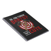 ヴィンテージの木工職人が斧の投げユーモア ノートブック (右側)