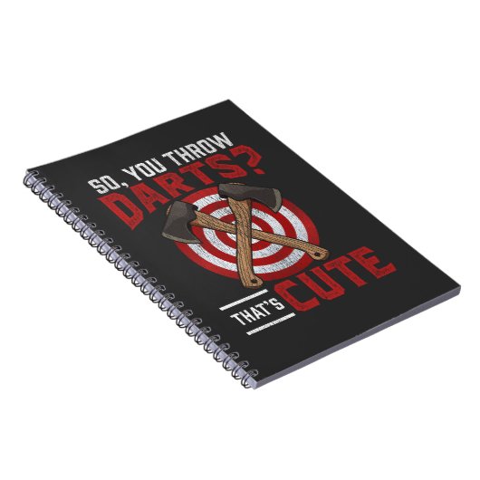 ヴィンテージの木工職人が斧の投げユーモア ノートブック (右側)