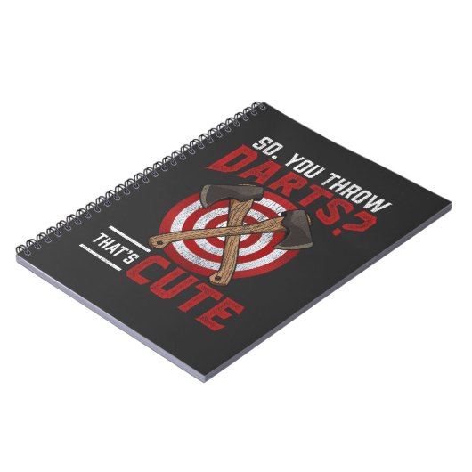 ヴィンテージの木工職人が斧の投げユーモア ノートブック (左側)