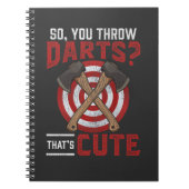 ヴィンテージの木工職人が斧の投げユーモア ノートブック (正面)