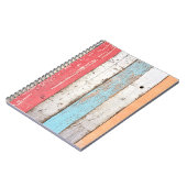 ヴィンテージの木数々の：色のひびテクスチャ。 ノートブック (左側)