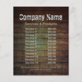 ヴィンテージの木木目職人建築大工 チラシ (裏面)