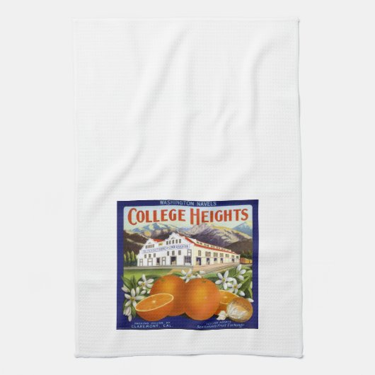 ヴィンテージの木枠のラベルの台所タオル#2 キッチンタオル (縦)