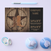 ヴィンテージの木目のカウボーイが西の国にブーツ チラシ (シングル)