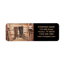 ヴィンテージの木目カウボーイは西ファッションをブーツ ラベル