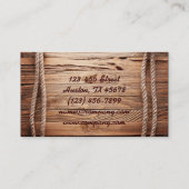 ヴィンテージの木目カウボーイは西ファッションをブーツ 名刺 (裏面)