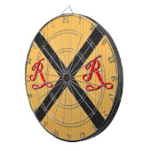 ヴィンテージの木製の踏切の印 ダーツボード (正面右)