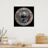 ヴィンテージの木金製鉄馬蒸留所 ポスター (キッチン)