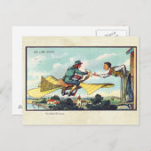 ヴィンテージの未来派の航空機色の芸術 ポストカード (正面/裏面)