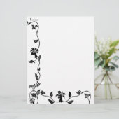 ヴィンテージの末尾のつる植物パーソナライズされたレターヘッド (スタンド正面)