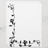 ヴィンテージの末尾のつる植物パーソナライズされたレターヘッド (正面/裏面)