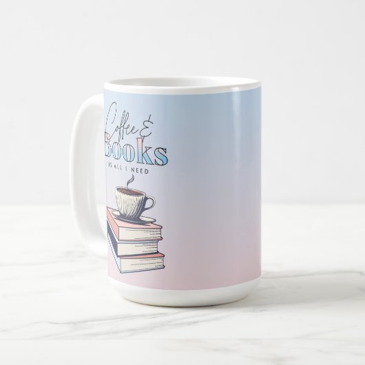 ヴィンテージの本とコーヒーが必要 コーヒーマグカップ (正面左)