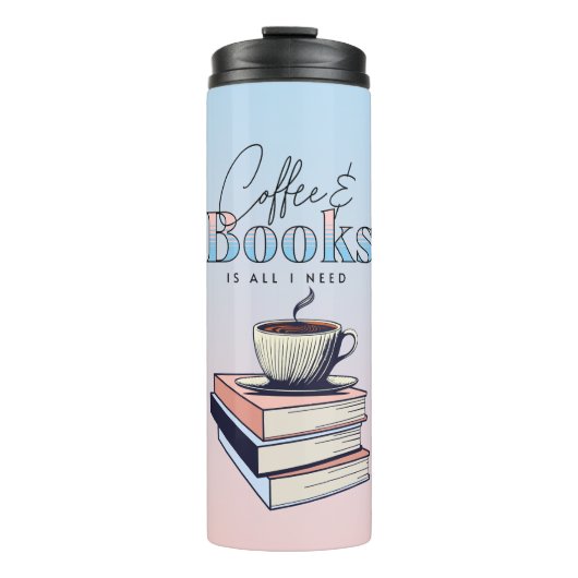 ヴィンテージの本とコーヒーが必要 タンブラー (正面)