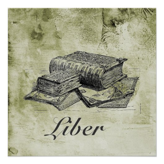 ヴィンテージの本のスタックポスター ポスター (正面)