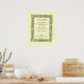 ヴィンテージの本のタイトルページ 多くの土地の子守唄 ポスター (キッチン)