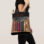 ヴィンテージの本のトート トートバッグ (クローズアップ)