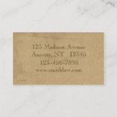 ヴィンテージの本の名刺 名刺 (裏面)