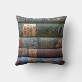 ヴィンテージの本の図書館のコレクションのクッション クッション (裏面)