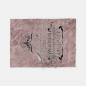 ヴィンテージの本の引用文 フリースブランケット (正面(横))