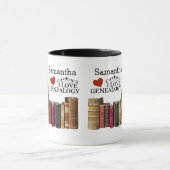 ヴィンテージの本の系図学のマグ マグカップ (中央)