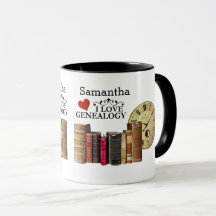 ヴィンテージの本の系図学のマグ