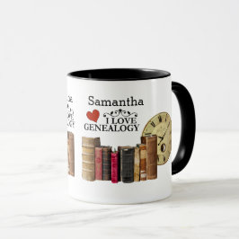 ヴィンテージの本の系図学のマグ マグカップ