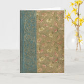 ヴィンテージの本の表紙 カード (黄色い花)