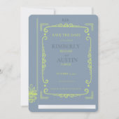 ヴィンテージの本の表紙 | 本のテーマの結婚式の招待状を保存 招待状 (正面)