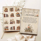 ヴィンテージの本を持ってきて花嫁のために ブライダルシャワーのプレゼント エンクロージャーカード