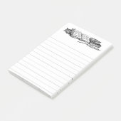 ヴィンテージの本書とクイルの線がべたつく ポストイット (アングル)