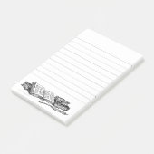 ヴィンテージの本書とクイルの線がべたつく ポストイット (アングル)