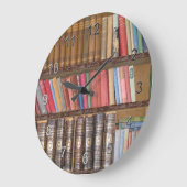 ヴィンテージの本 ラージ壁時計 (傾斜)