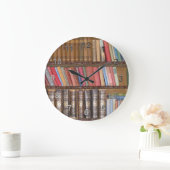 ヴィンテージの本 ラージ壁時計 (ホーム)