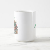 ヴィンテージの本、花とコーヒーまたは紅茶 コーヒーマグカップ (中央)
