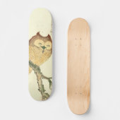 ヴィンテージの枝の日本のなファインアートのプリント|のフクロウ スケートボード (正面)