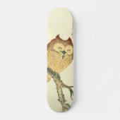 ヴィンテージの枝の日本のなファインアートのプリント|のフクロウ スケートボード (正面)