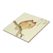 ヴィンテージの枝の日本のなファインアートのプリント|のフクロウ タイル (側面)