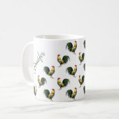 ヴィンテージの柄名前をカスタムする コーヒーマグカップ (正面左)