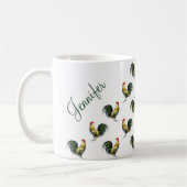 ヴィンテージの柄名前をカスタムする コーヒーマグカップ (左)