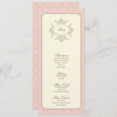 {ヴィンテージの格子垣の}結婚式メニュー メニュー (正面/裏面)