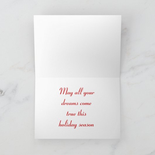 ヴィンテージの格子縞Scottyはメリークリスマスの後をつけます シーズンカード (内部)